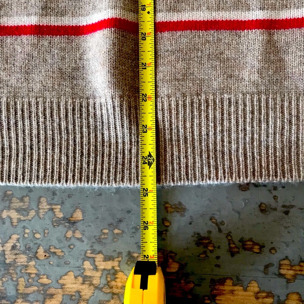 Sundry Oatmeal Rainbow Stripe Oversized Sweater - Picture 5 of 8